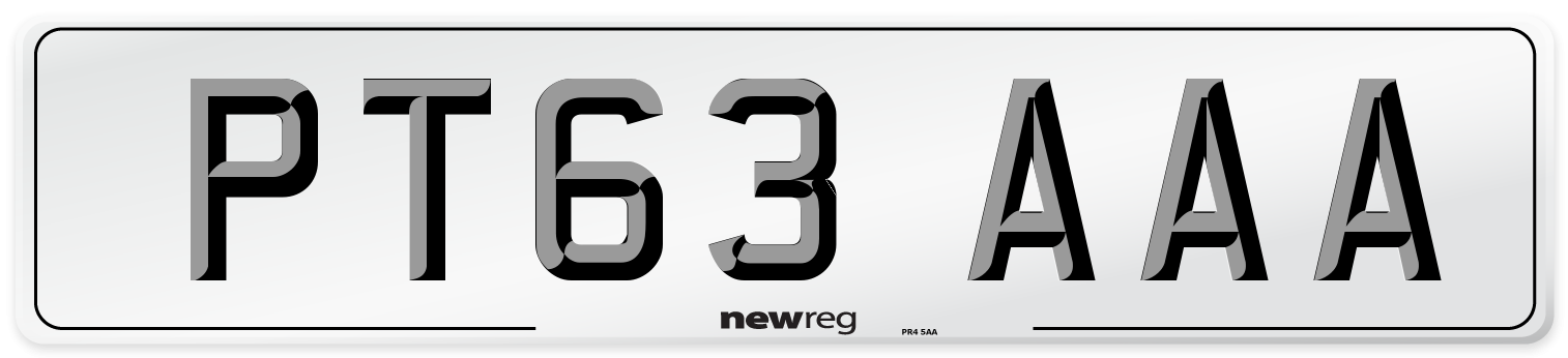 PT63 AAA Number Plate from New Reg